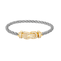[Luxe jewelry]CHANCE LARGE 8 FIGURE BUCKLE FULLDIAMOND BRACELET GOLD