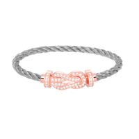 [Luxe jewelry]CHANCE LARGE 8 FIGURE BUCKLE FULL DIAMOND BRACELET ROSE GOLD