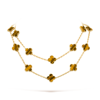 [Luxe jewelry]CLOVER 20 MOTIFS TIGER EYE ROSE GOLD