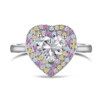 [Luxe jewelry]Delicate Ebullient Heart Shape Wedding Ring