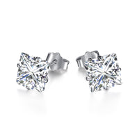 [Luxe jewelry]Stylish Shiny Square Center Stone Stud Earrings