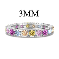[Luxe jewelry]Dazzling Lustrous Round Cut Tennis Ring