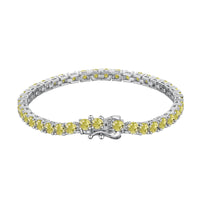 [Luxe jewelry]Ornate Dazzling Round Cut Tennis Bracelet