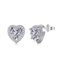[Luxe jewelry]Sparkling Heart Shape Lover Earrings