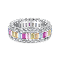 [Luxe jewelry]Dainty Colorful Radiant Cut Daily Ring