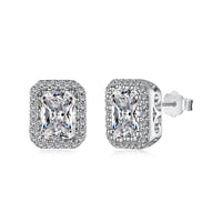 [Luxe jewelry]1.0 Carat Luxurious Dainty Emerald Cut Daily Earrings