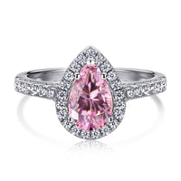 [Luxe jewelry]1.0 Carat Luxurious Resplendent Water Drop Shape Wedding Ring