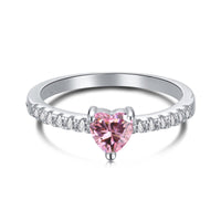 [Luxe jewelry]0.5 Carat CaratEternity Charming Heart Shape Lover Ring