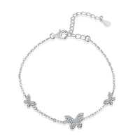 [Luxe jewelry]Delicate Butterfly Pendant Bracelet