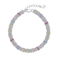 [Luxe jewelry]Unique Colorful Flower Shape Daily Bracelet