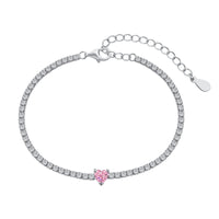 [Luxe jewelry]0.5 Carat Elegant Romantic Heart Shape Lover Bracelet