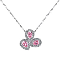 [Luxe jewelry]Elegant Flower Shape Pear Cut Necklace