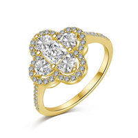 [Luxe jewelry]Luxurious Eternity Flower Shape Banquet Ring