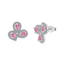 [Luxe jewelry]Ornate Flower Shape Pear Cut Lover Earrings