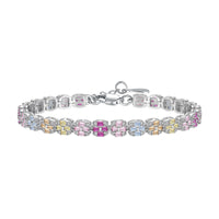 [Luxe jewelry]Delicate Colorful Emerald Cut Daily Bracelet