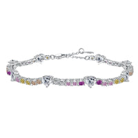 [Luxe jewelry]Romantic Heart Shape Round Cut Lover Bracelet