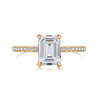[Luxe jewelry]2.0 Carat Scintillating Ornate Radiant Cut Party Ring