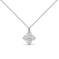 [Luxe jewelry]Heart-Shaped Four-Leaf Clover Bead Necklace