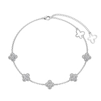 [Luxe jewelry]Four-Leaf Clover Hollow Butterfly Bracelet