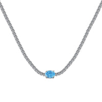[Luxe jewelry]1.0 Carat Shining Oval Cut Necklace