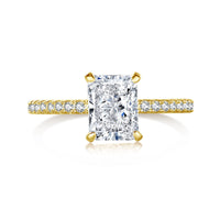 [Luxe jewelry]2.0 Carat Dazzling Sparkling Radiant Cut Party Ring