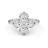 [Luxe jewelry]Heart-shaped Four-Leaf Clover Ball Ring