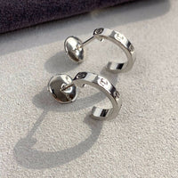 [Luxe jewelry]LOVE EARRINGS 2.65MM SILVER