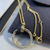 [Luxe jewelry]JUSTE NECKLACE GOLD DIAMONDS