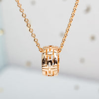 [Luxe jewelry]PARENTESI NECKLACE PINK GOLD