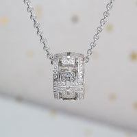 [Luxe jewelry]PARENTESI NECKLACE SILVER DIAMOND