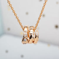 [Luxe jewelry]SERPENTI PINK GOLD NECKLACE DIAMOND