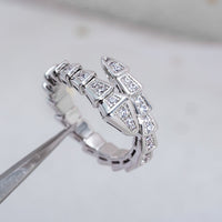 [Luxe jewelry]SERPENTI RING SILVER DIAMOND PAVED 4MM
