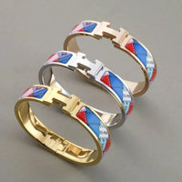 [Luxe jewelry]H BRACELET DOTTED BORDER 12MM
