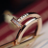 [Luxe jewelry]JUSTE RING 2.65MM PINK GOLD DIAMOND