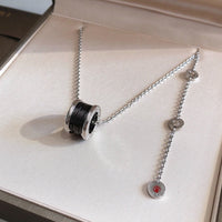[Luxe jewelry]ZERO 1 BLACK CERAMIC SILVER NECKLACE