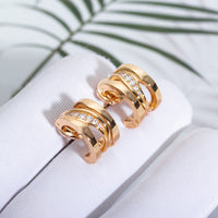 [Luxe jewelry]ZERO 1 PINK GOLD DIAMONDS EARRINGS