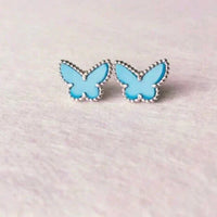 [Luxe jewelry]BUTTERFLY TURQUOISE EARRINGS SILVER