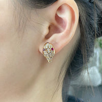[Luxe jewelry]SERPENT DIAMOND STUD EARRINGS