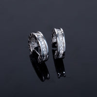 [Luxe jewelry]ZERO 1 MINI SILVER DIAMOND EARRINGS