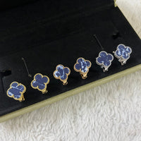 [Luxe jewelry]CLOVER PIETERSITE MEDIUM STUD EARRINGS