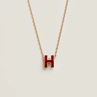 [Luxe jewelry]HM CLIC RED ENAMEL GOLD NECKLACE