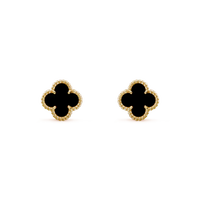 [Luxe jewelry]CLOVER MINI 9.5MM BLACK MOP EARRINGS