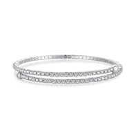 [Luxe jewelry]Row of Diamonds Round Fashion Bracelet
