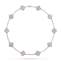 [Luxe jewelry]CLOVER 10 MOTIFS DIAMOND NECKLACE