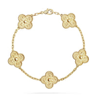[Luxe jewelry]CLOVER 5 MOTIFS BRONZING BRACELET
