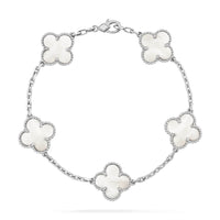 [Luxe jewelry]CLOVER SILVER MOP 5 MOTIF BRACELET