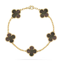 [Luxe jewelry]CLOVER 5 MOTIF GRAY MOP  BRACELET