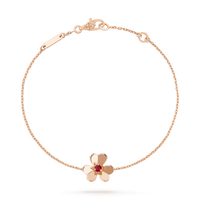 [Luxe jewelry]FRIVOLE GOLD FLOWER PINK MALACHITE BRACELET