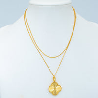 [Luxe jewelry]CLOVER 25MM PEDANT NECKLACE GOLD