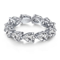 [Luxe jewelry]Exquisite Pear Cut Tennis Ring